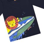 Conjunto de banho para bebê Leão: Camiseta Surfista + Sunga - Up Baby