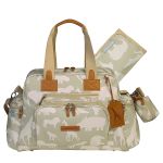 Mala com rodinhas + Bolsa Everyday + Frasqueira Térmica Emy + Porta Carteira de Vacinação Safari Caqui – Masterbag