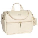 Mala com rodinhas + Bolsa Nina + Frasqueira Térmica Emy + Porta Carteira de Vacinação Borboletas Marfim – Masterbag