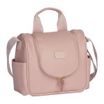 Mala com rodinhas + Bolsa Nina + Frasqueira Térmica Emy + Porta Carteira de Vacinação Borboletas Rosa – Masterbag