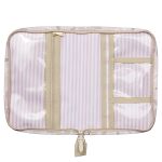 Mala com rodinhas + Bolsa Nina + Frasqueira Térmica Emy + Porta Carteira de Vacinação Borboletas Rosa – Masterbag