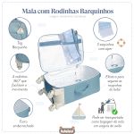 Mala Maternidade com rodinhas Barquinhos Lisa - Masterbag