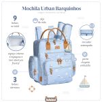 Mochila Maternidade Urban Barquinhos - Masterbag