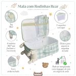 Mala Maternidade com rodinhas Bear Xadrez - Masterbag