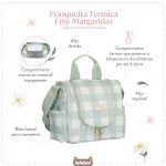 Frasqueira Térmica para bebê Emy Margaridas Menta - Masterbag