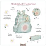 Mochila Kids Margaridas Menta - Masterbag Kids