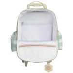 Mochila com rodinhas Kids Margaridas Menta - Masterbag Kids