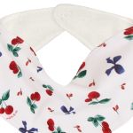 Babador Bandana para bebê em atoalhado Cerejinhas - Mini & Co.