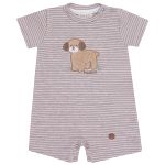 Macacão curto em suedine Cachorrinho - Mini & Co.