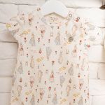 Macacão curto para bebê em algodão egípcio Rose Garden - Mini & Co.