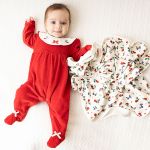 Manta para bebê em algodão egípcio Cerejinhas - Mini & Co.