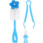 Kit Escova e Pinça para Mamadeira Azul - Buba