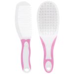 Escova e Pente Cerdas Macias Rosa (0m+) - Buba