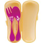 Conjunto de talheres com estojo higiênico Girl (6m+) - Buba