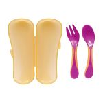 Conjunto de talheres com estojo higiênico Girl (6m+) - Buba
