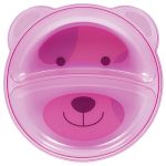 Prato com Divisórias para bebê Ursinha Rosa (6m+) - Buba