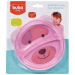 Prato com Divisórias para bebê Ursinha Rosa (6m+) - Buba