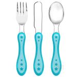 Kit Talheres em inox Estrelinha Azul (6m+) - Buba