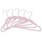 Kit 5 Cabides Aveludado Rosa - Buba