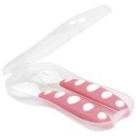 Conjunto de talheres com estojo higiênico Rosa (6m+) - Buba