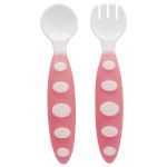Conjunto de talheres com estojo higiênico Rosa (6m+) - Buba