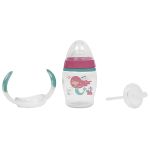 Copo com Alça e Canudo Extra 250ml Sereia Rosa (6m+) - Buba