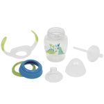 Copo com Alça e Canudo Extra 250ml Dinossauro Azul (6m+) - Buba