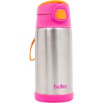 Garrafa Térmica Inox Parede Dupla 400ml Rosa (3m+) - Buba