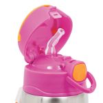 Garrafa Térmica Inox Parede Dupla 400ml Rosa (3m+) - Buba