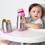 Garrafa Térmica Inox Parede Dupla 400ml Rosa (3m+) - Buba