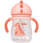 Copo com Alça e Canudo Dino Girl 240ml (6m+) - Buba