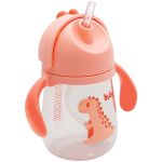 Copo com Alça e Canudo Dino Girl 240ml (6m+) - Buba