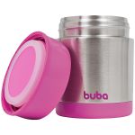 Pote Térmico Inox Parede Dupla Rosa 350ml (6m+) - Buba