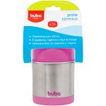 Pote Térmico Inox Parede Dupla Rosa 350ml (6m+) - Buba
