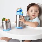 Pote Térmico Inox Parede Dupla Azul 350ml (6m+) - Buba