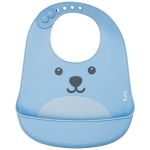 Babador com Cata-migalhas de Silicone Gumy Azul (3m+) - Buba