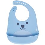 Babador com Cata-migalhas de Silicone Gumy Azul (3m+) - Buba