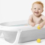 Banheira Dobrável Baby Cinza (0m+) - Buba