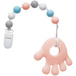Mordedor em Silicone com Prendedor de Chupeta Rosa (3m+) - Buba