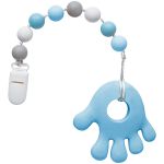 Mordedor em Silicone com Prendedor de Chupeta Azul (3m+) - Buba