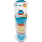 Copo c/ Parede Dupla e Canudo Animal Fun Leãozinho 320ml (12m+) - Buba