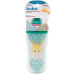 Copo c/ Parede Dupla e Canudo Animal Fun Girafinha 320ml (12m+) - Buba