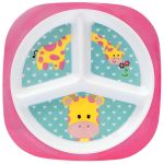 Prato com Divisórias para bebê Animal Fun Girafinha (6m+) - Buba