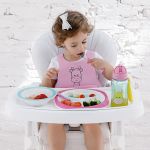 Prato com Divisórias para bebê Animal Fun Girafinha (6m+) - Buba