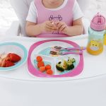 Prato com Divisórias para bebê Animal Fun Girafinha (6m+) - Buba