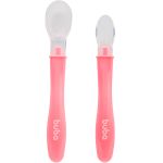 Kit 2 Colheres de Silicone Rosa (6m+) - Buba
