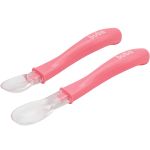 Kit 2 Colheres de Silicone Rosa (6m+) - Buba