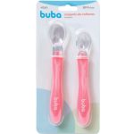 Kit 2 Colheres de Silicone Rosa (6m+) - Buba
