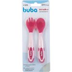 Kit Talher Flexível e Termossensível Rosa (6m+) - Buba