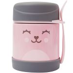 Pote Térmico com Garfinho Gumy Rosa (6m+) - Buba